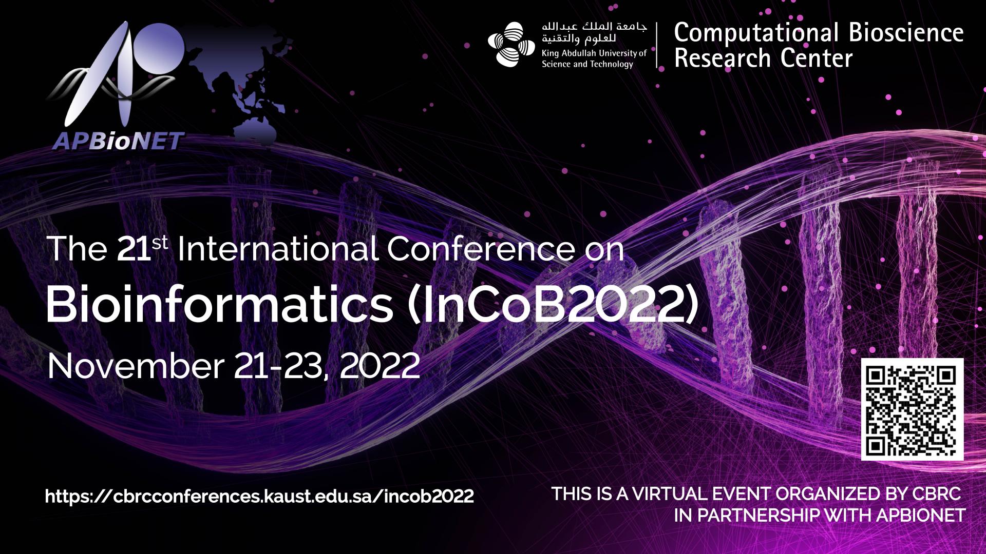 The 21st International Conference on Bioinformatics (InCoB2022) CEMSE